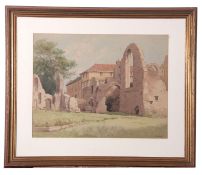 Vic Carter, watercolour, signed, Leiston Abbey, 36 x 48cm