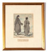 19th century English School, unsigned, two watercolours, inscribed “Nuns of Basil” and “A Russian