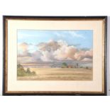 J D May, signed, Norfolk skies, pastel and chalk, 36 x 53cm