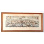 Reproduction coloured print – “Neapolis” (Naples), 37 x 88cm