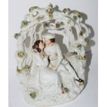 Staffordshire arbour type group of lovers