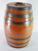 19th century stoneware spirit barrel stamped "E Williams, Ferry Street Pottery, Lambeth" (some