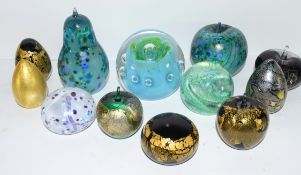 Group of paperweights, mainly Isle of Wight and Caithness glass