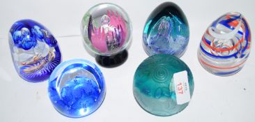 Group of paperweights, Caithness, including some limited edition examples, Millennium Vision 339,