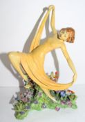 Wade Springtime figure decorated in Art Deco style, 20cm high