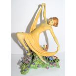 Wade Springtime figure decorated in Art Deco style, 20cm high