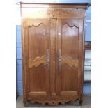 Large inlaid armoire, width approx 140cm