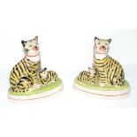 Pair of Staffordshire cats