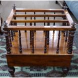 19th century Canterbury with turned supports, length approx 49cm