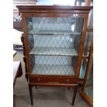 Mahogany glazed china cabinet, width approx 77cm