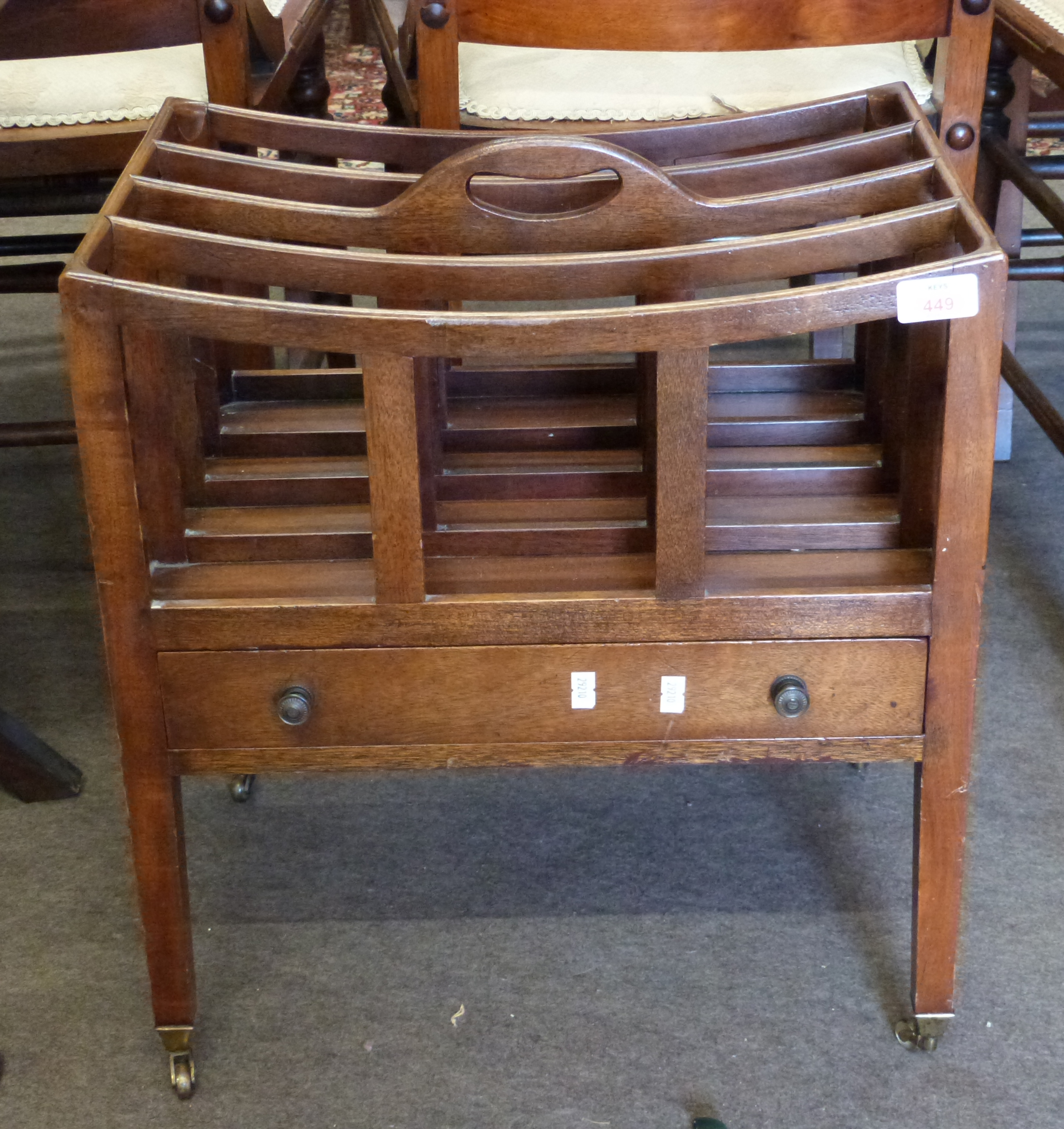 Mahogany Canterbury, length approx 46cm