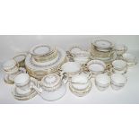 Group of dinner wares made by Paragon in Harmony pattern comprising 12 dinner plates, side plates,