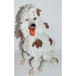 Algora porcelain model of an afghan hound modelled in Meissen style, 34cm high