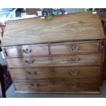 19th century fall front bureau with fitted interior, width approx 115cm