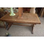 LARGE REFECTORY STYLE DINING TABLE, APPROX 168 X 92CM UNEXTENDED