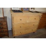 VINTAGE PINE CHEST OF DRAWERS, WIDTH APPROX 126CM