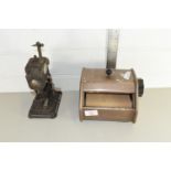 CORBY TIEMASTER TIE PRESS AND A PATHESCOPE KID PROJECTOR