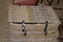 WICKER HAMPER, WIDTH APPROX 75CM