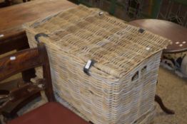 WICKER HAMPER, WIDTH APPROX 75CM