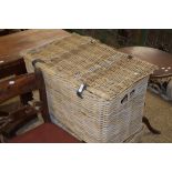 WICKER HAMPER, WIDTH APPROX 75CM