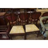 PAIR OF UPHOLSTERED DINING CHAIRS