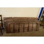 SET OF EARLY OAK CARVED DOOR PANELS, LARGEST WIDTH APPROX 74CM