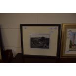 FRAMED LINOCUT AFTER TAYLOR, PUMP HOUSE, SIGNED RON DAVIDSON, APPROX 19 X 28CM