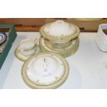 QTY OF ROYAL DOULTON TIVOLI DINNER WARES INCLUDING TWO TUREENS, PLATES ETC