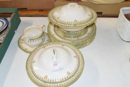 QTY OF ROYAL DOULTON TIVOLI DINNER WARES INCLUDING TWO TUREENS, PLATES ETC