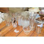 SMALL QTY OF GLASS VASES ETC