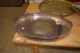 SILVER PLATED GALLERIED TRAY, APPROX 62 X 41CM
