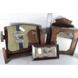 COLLECTION OF SMALL MIRRORS, WALL CUPBOARD ETC