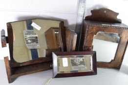 COLLECTION OF SMALL MIRRORS, WALL CUPBOARD ETC