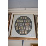 FRAMED SET OF CIGARETTE CARDS