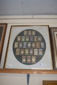 FRAMED SET OF CIGARETTE CARDS