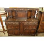 REPRODUCTION COURT CUPBOARD STYLE SIDEBOARD, LENGTH APPROX 139CM