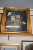 FRAMED STILL LIFE OF FLOWERS, WIDTH 63CM