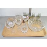 QTY OF VARIOUS GLASS WARES INCLUDING ROYAL ALBERT CRYSTALL GLASSES