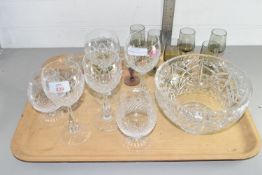 QTY OF VARIOUS GLASS WARES INCLUDING ROYAL ALBERT CRYSTALL GLASSES