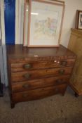 19TH CENTURY CHEST OF DRAWERS, WIDTH APPROX 91CM