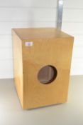 WOODEN CAJON DRUM, APPROX 30 X 30 X 45CM