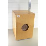 WOODEN CAJON DRUM, APPROX 30 X 30 X 45CM