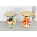 TWO ART DECO JUGS, EACH APPROX 18CM