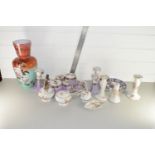 FLORAL DECORATED DRESSING TABLE SET AND OTHER CERAMIC ITEMS