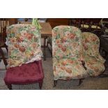 THREE VARIOUS VICTORIAN NURSING CHAIRS