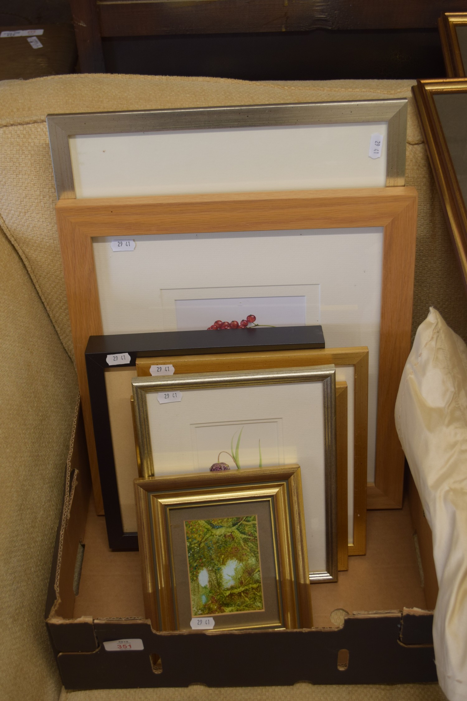 BOX OF VARIOUS SMALL FRAMED BOTANICAL WATERCOLOURS, MOSTLY APPEAR TO BE BY A SUSAN DALTON SBA,