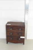 MINIATURE CHEST OF DRAWERS, HEIGHT APPROX 23CM