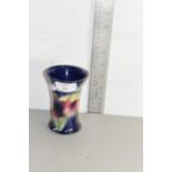 SMALL MOORCROFT VASE BEARING PRINTED WILLIAM MOORCROFT SIGNATURE TO BASE, STAMPED POTTER TO HM THE
