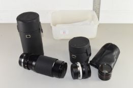 THREE CAMERA LENSES