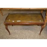 LEATHER TOPPED COFFEE TABLE, APPROX 93 X 44CM